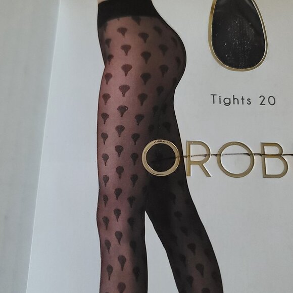 OROBLU Deluxe Tights 20 Denier Size S Black With Metallic Threads VOBC67789 NEW - Picture 9 of 12